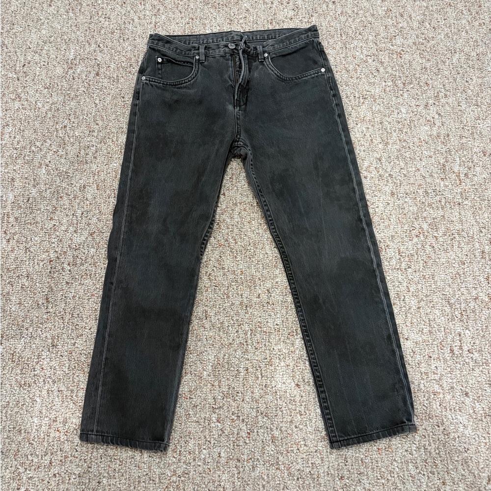 Helmut Lang Men's Dark Gray Straight Jeans